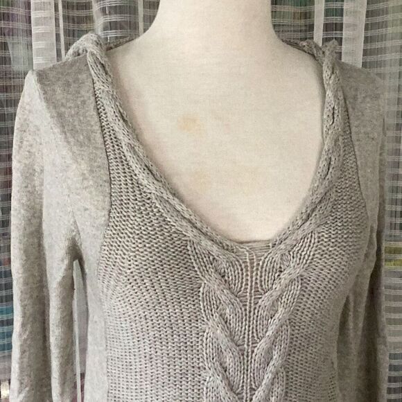 Anthropologie Yoon Polka Dot Hooded Wool Cashmere Sweater Women’s Small - Picture 5 of 9